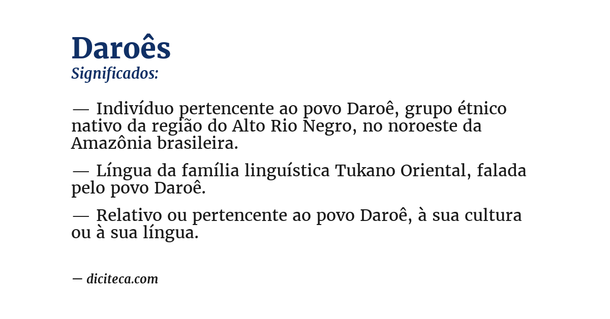 Significado de daroês