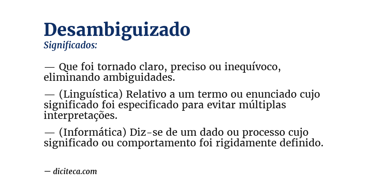 Significado de desambiguizado