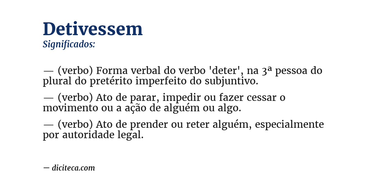 Significado de detivessem