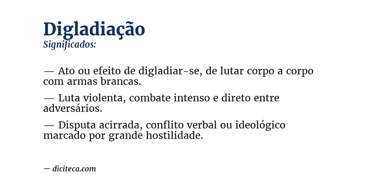 Significado de digladiação
