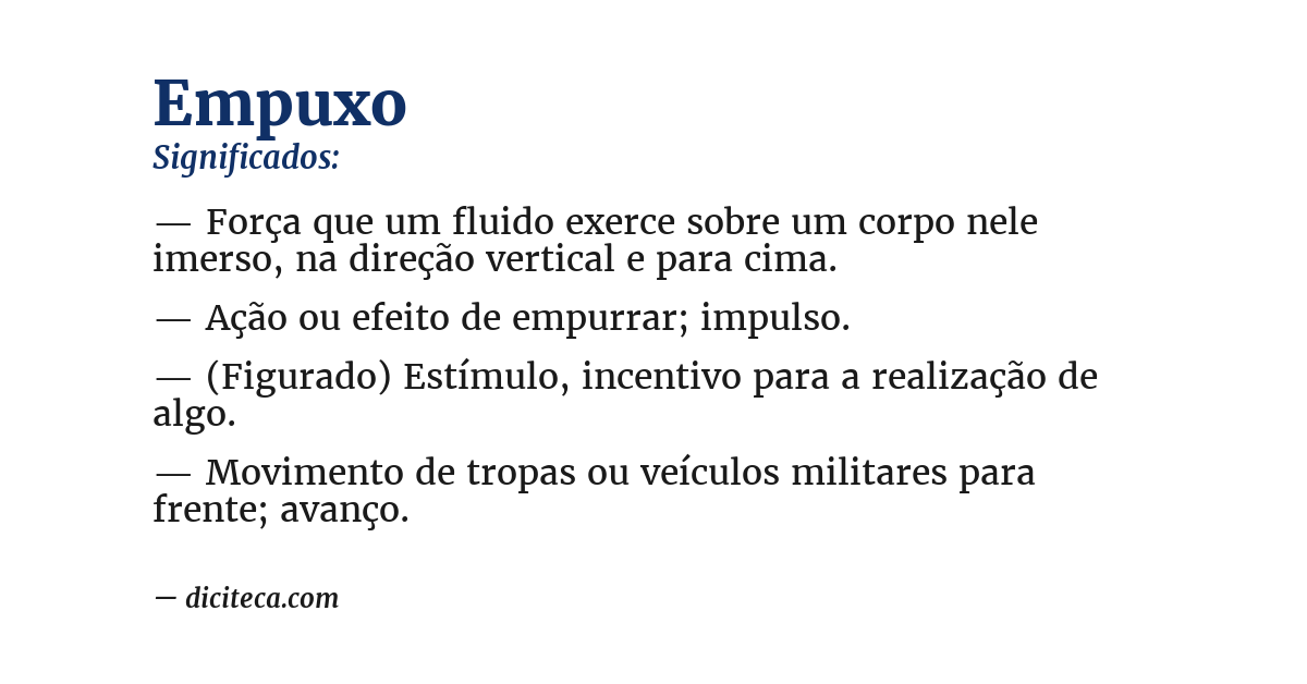 Significado de empuxo