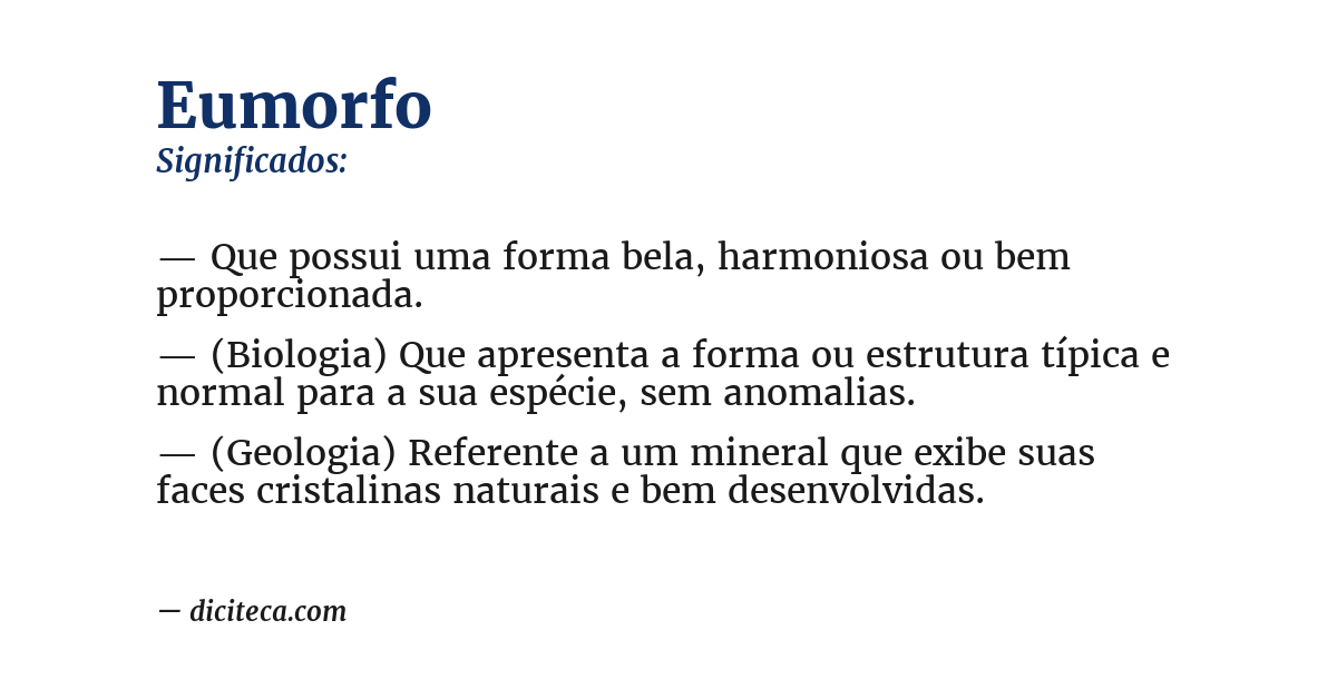 Significado de eumorfo
