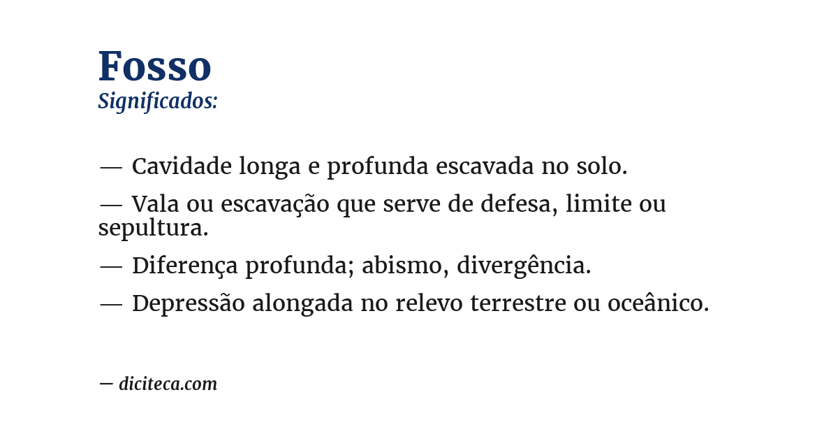 Significado de fosso