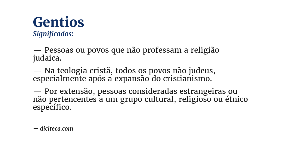 Significado de gentios