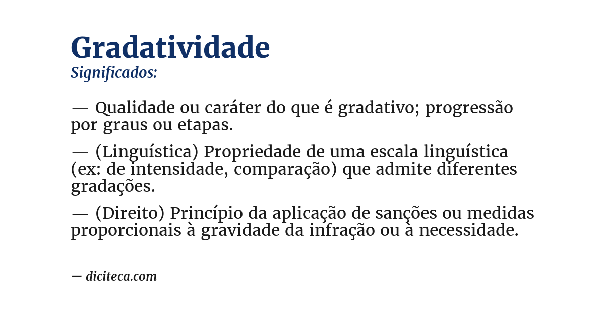 Significado de gradatividade