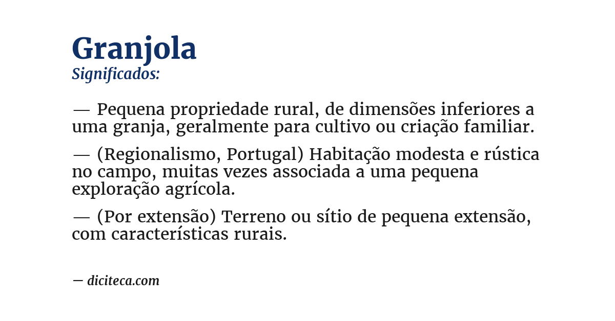Significado de granjola