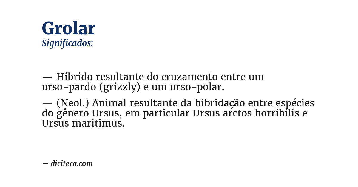 Significado de grolar