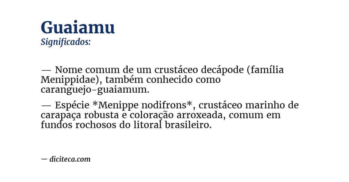 Significado de guaiamu