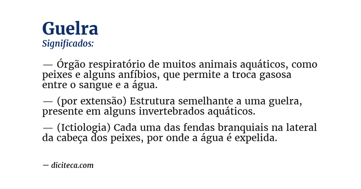 Significado de guelra