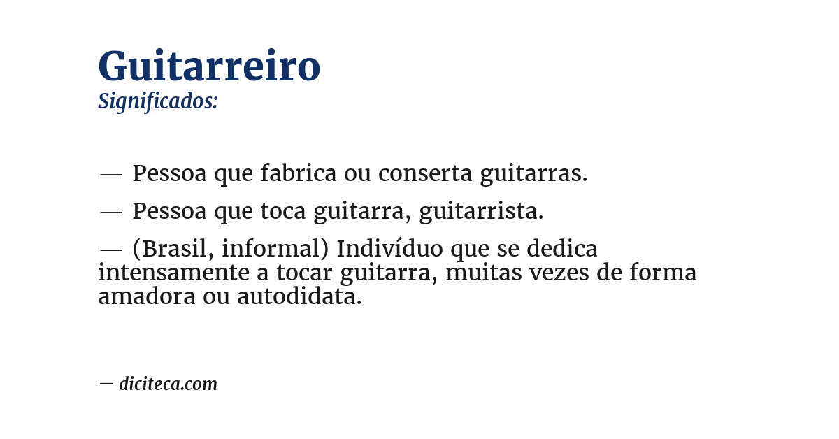 Significado de guitarreiro