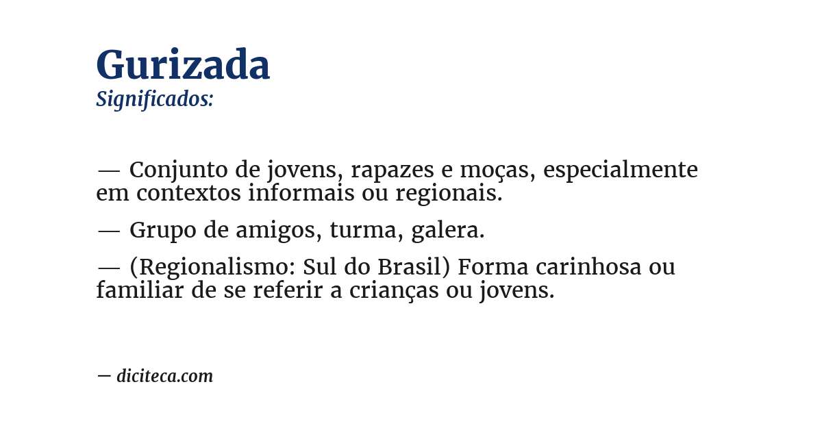 Significado de gurizada
