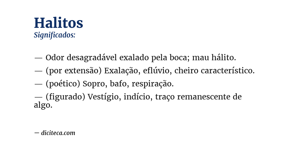 Significado de halitos