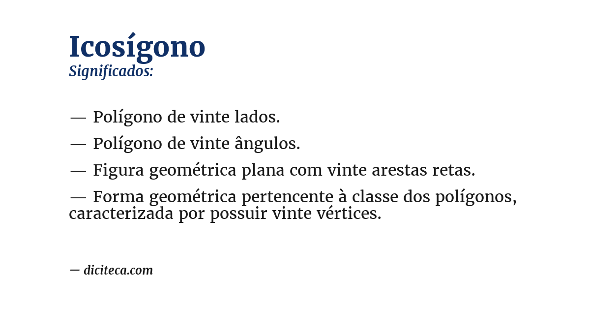 Significado de icosígono