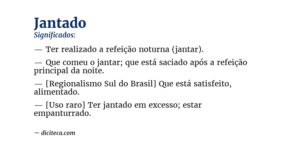 Significado de jantado