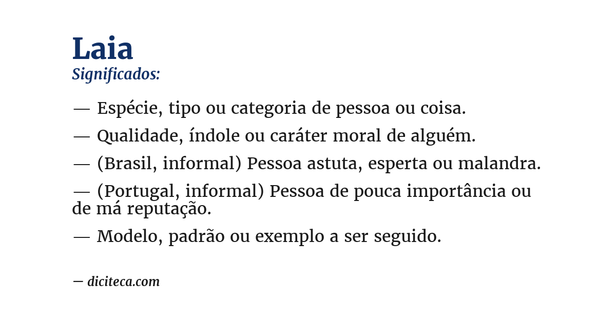 Significado de laia