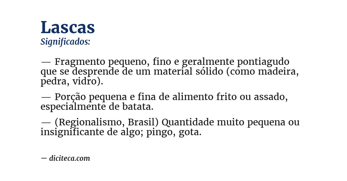 Significado de lascas
