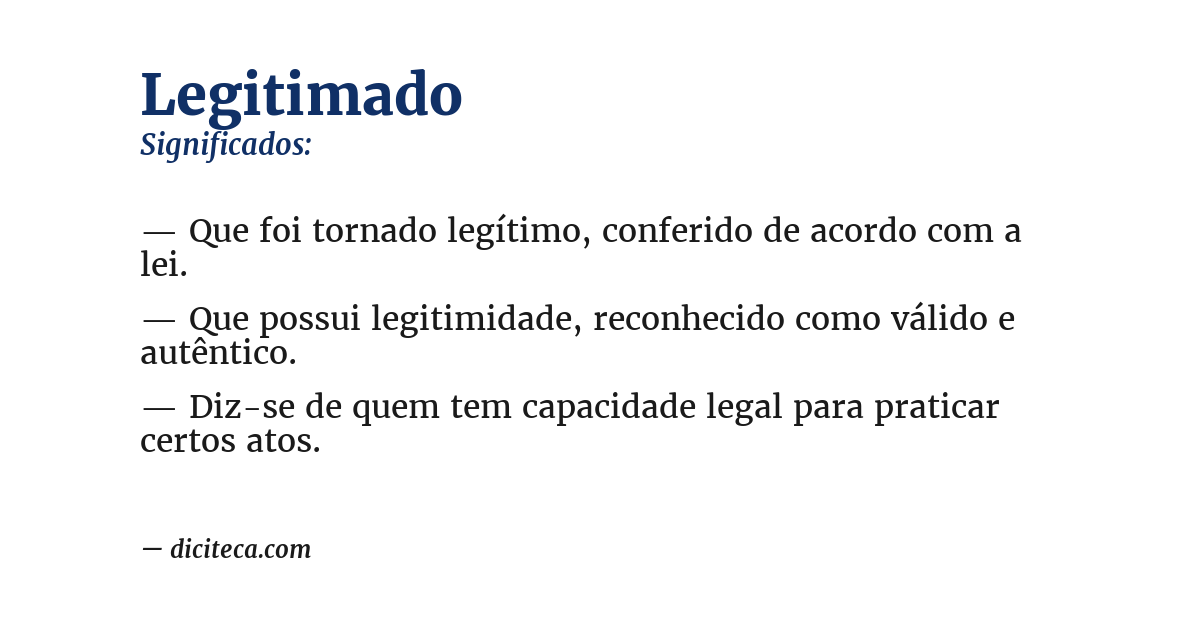 Significado de legitimado