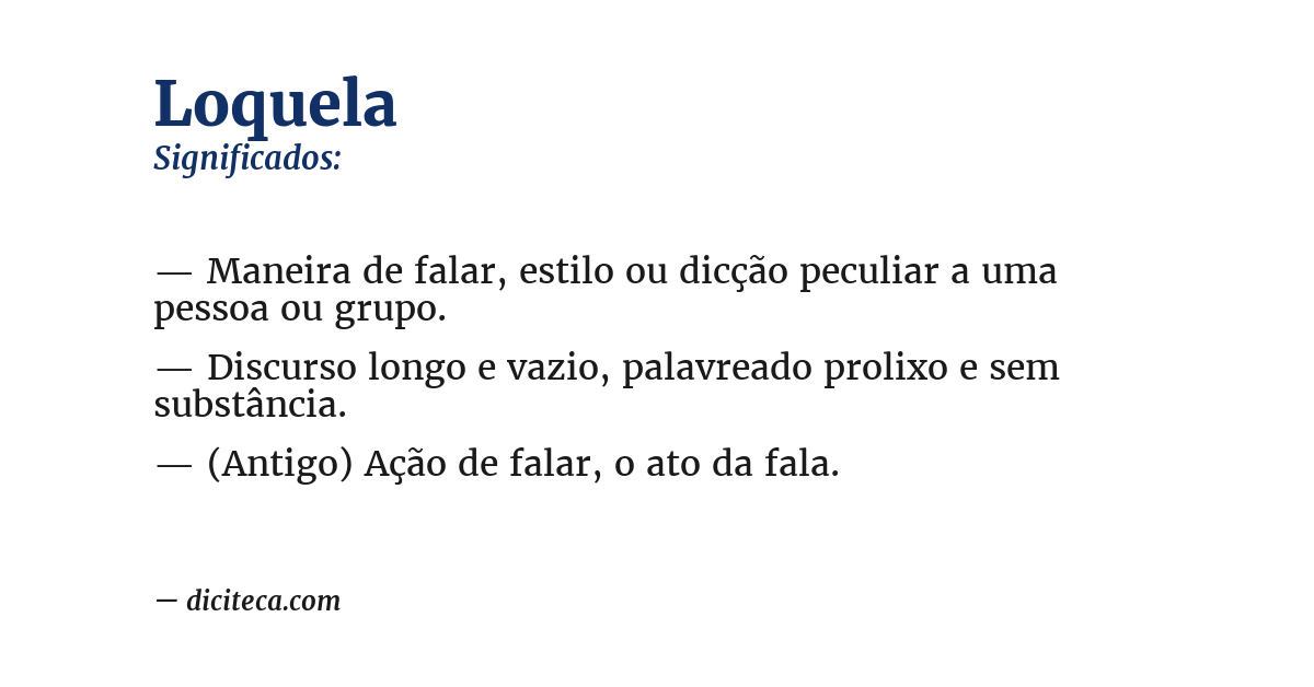 Significado de loquela