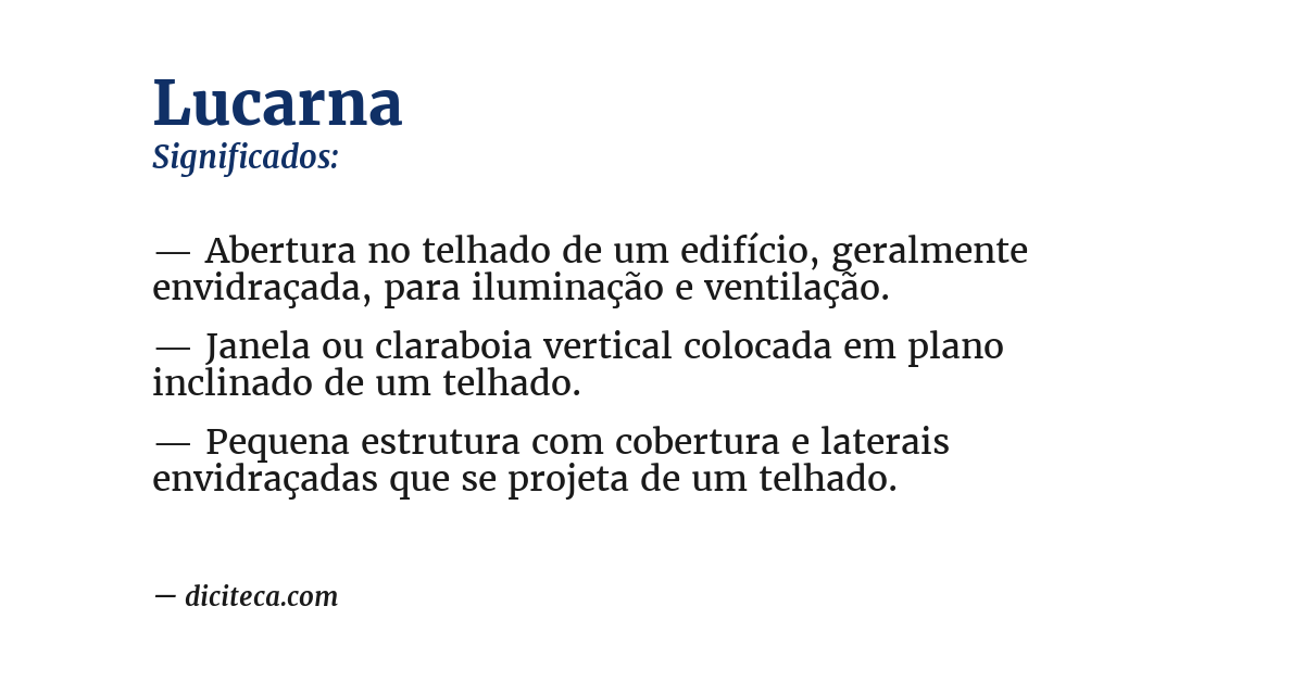Significado de lucarna