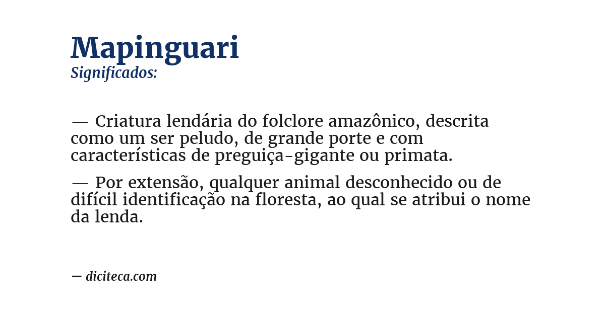 Significado de mapinguari