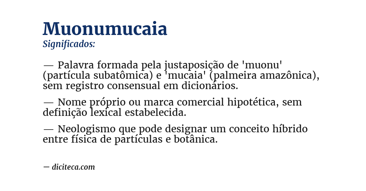 Significado de muonumucaia