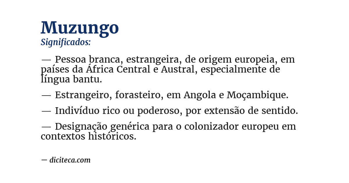 Significado de muzungo