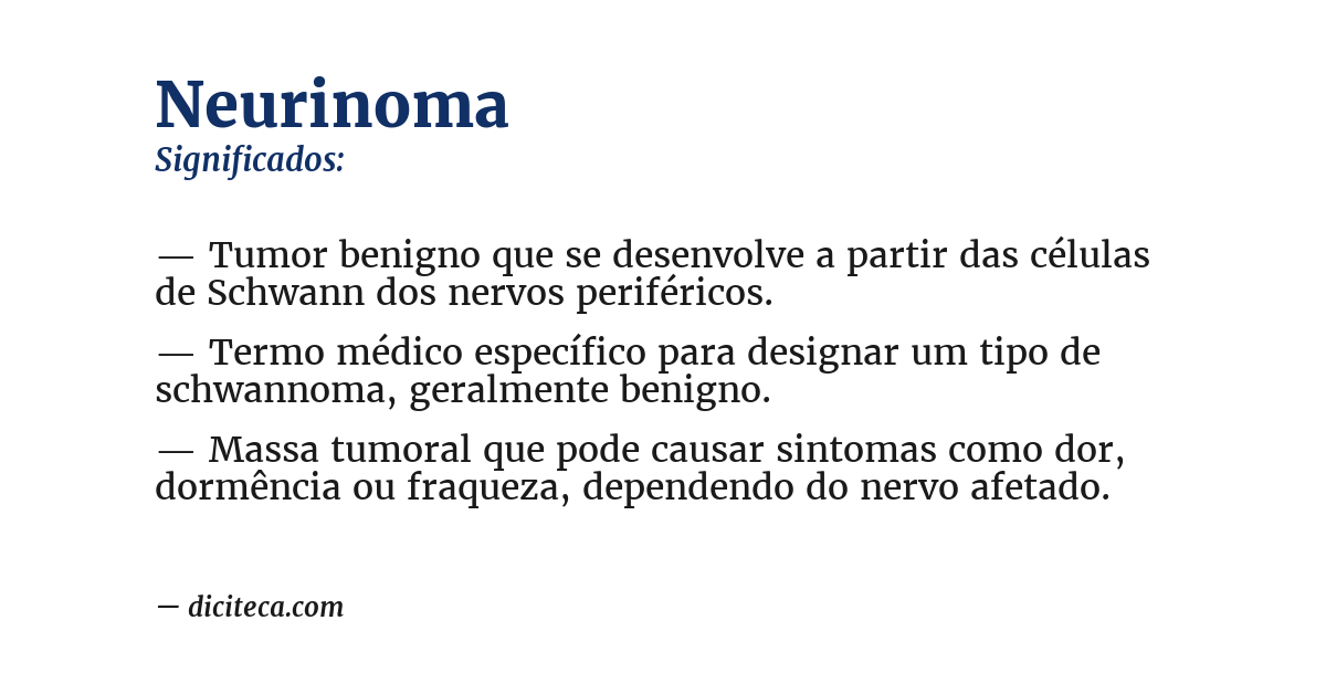 Significado de neurinoma