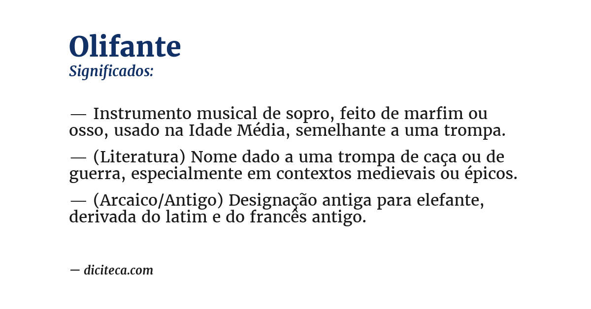 Significado de olifante