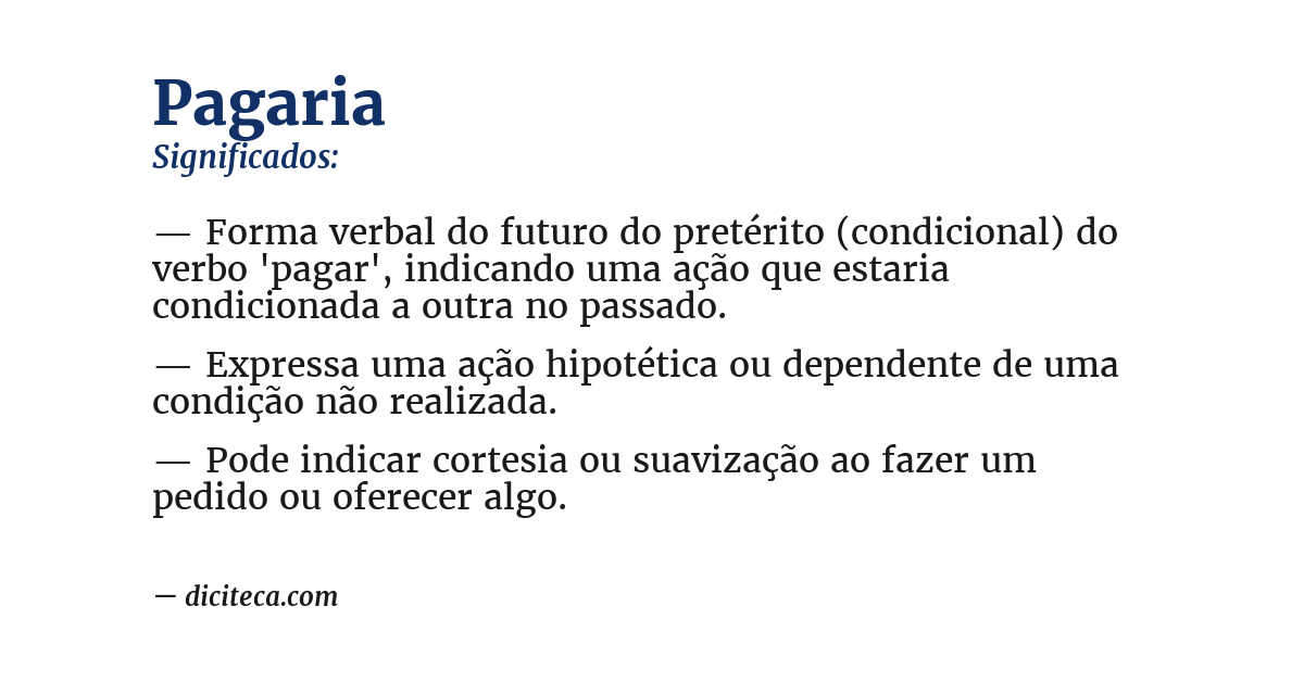 Significado de pagaria
