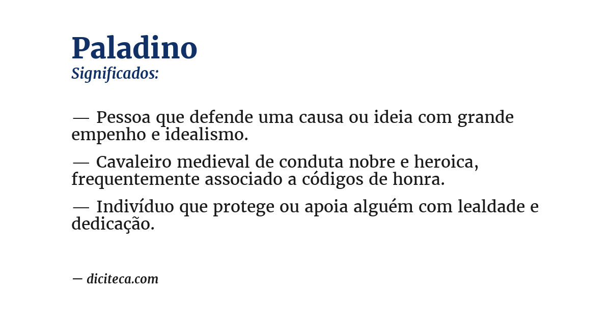 Significado de paladino