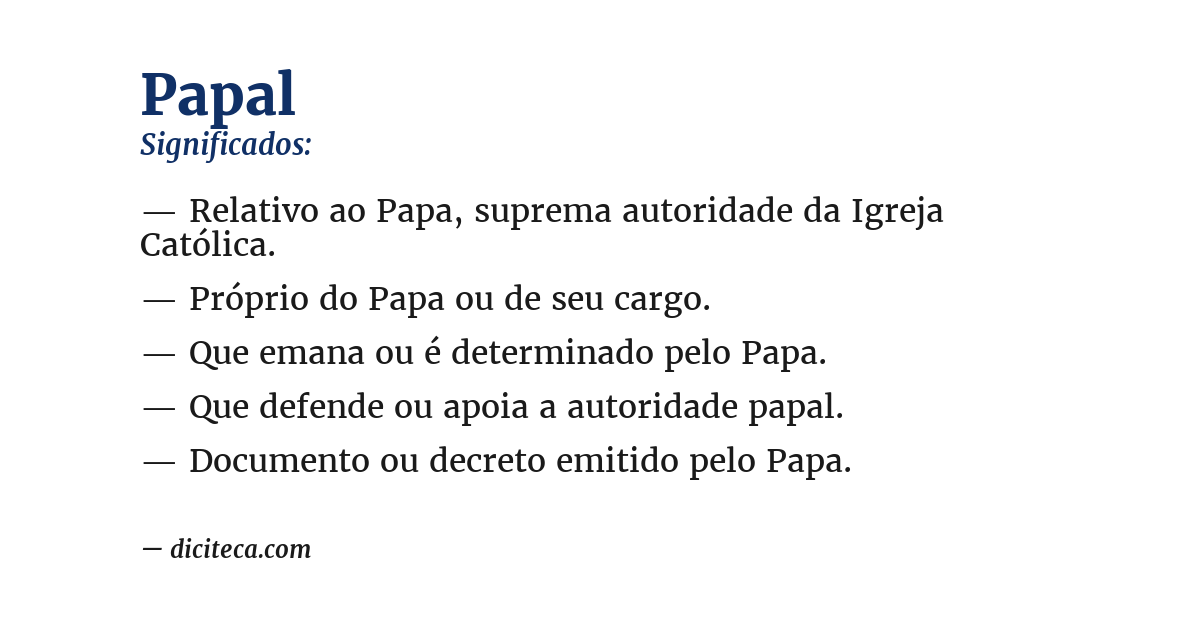 Significado de papal