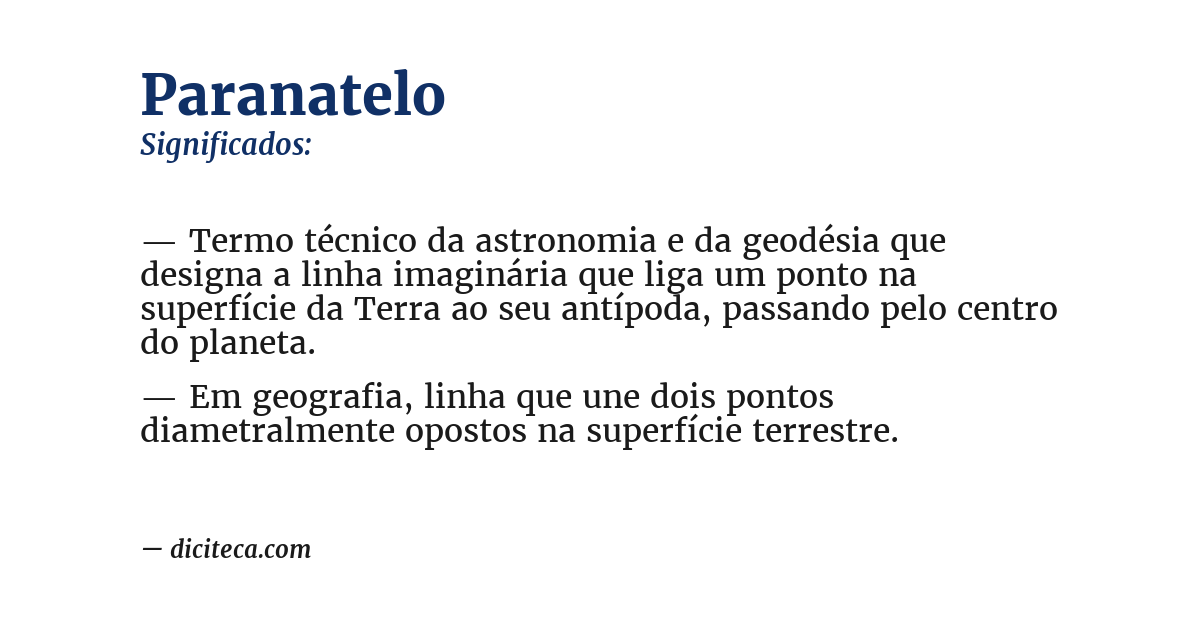 Significado de paranatelo