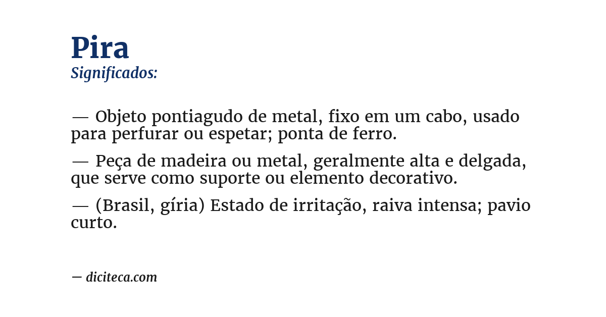 Significado de pira