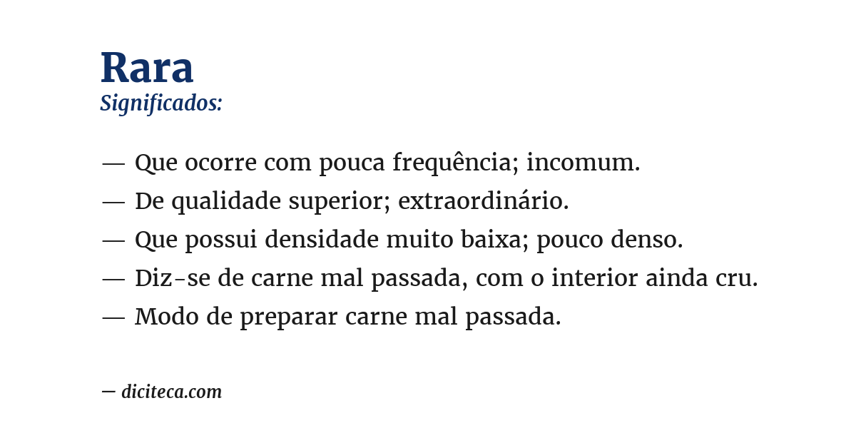 Significado de rara