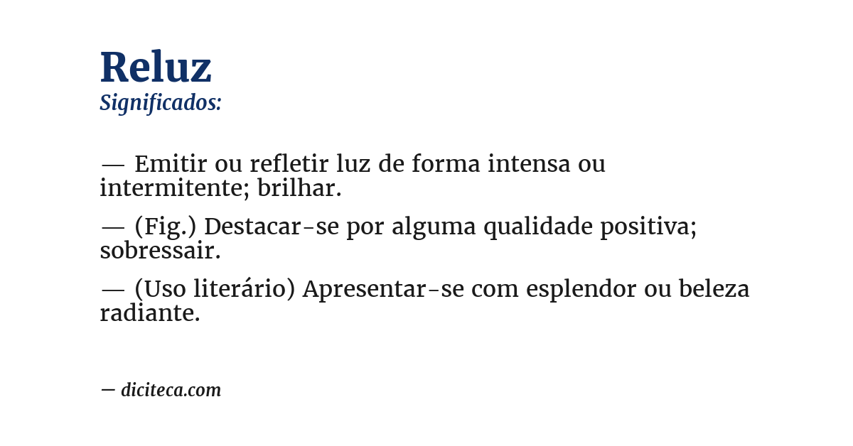 Significado de reluz