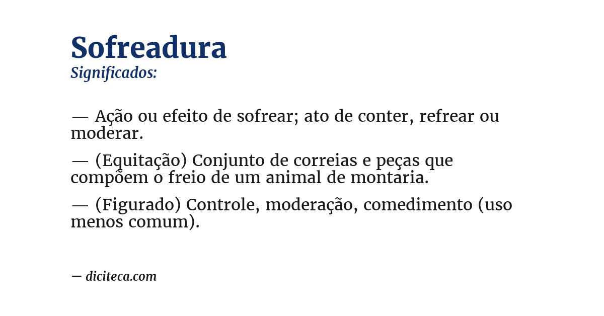 Significado de sofreadura