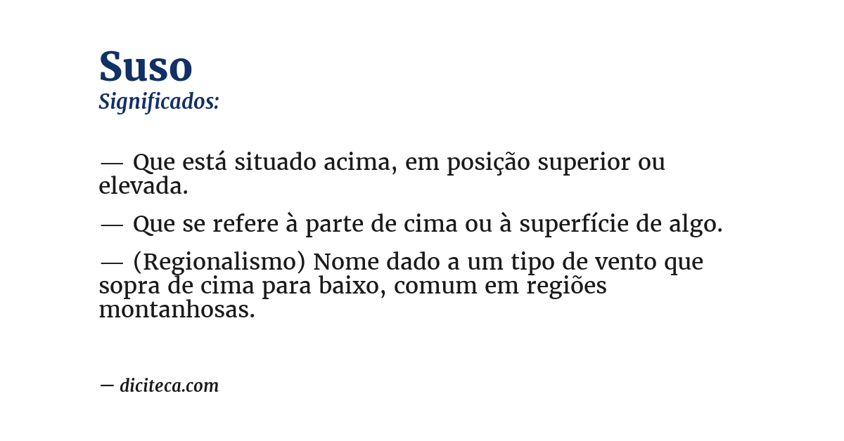 Significado de suso