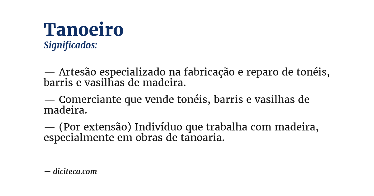 Significado de tanoeiro