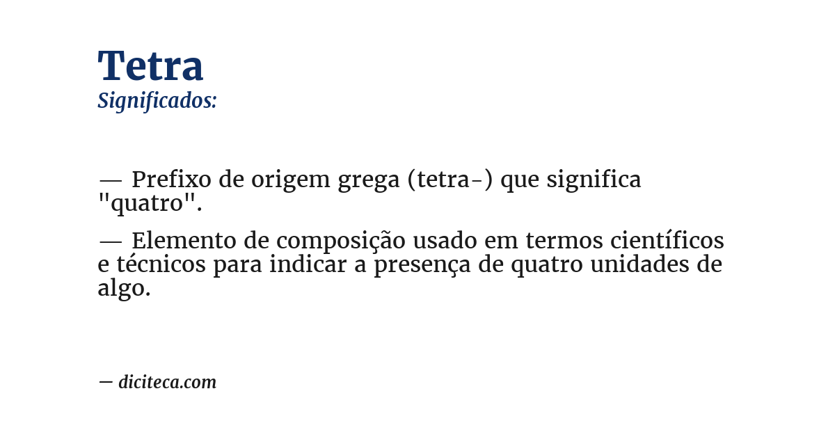 Significado de tetra