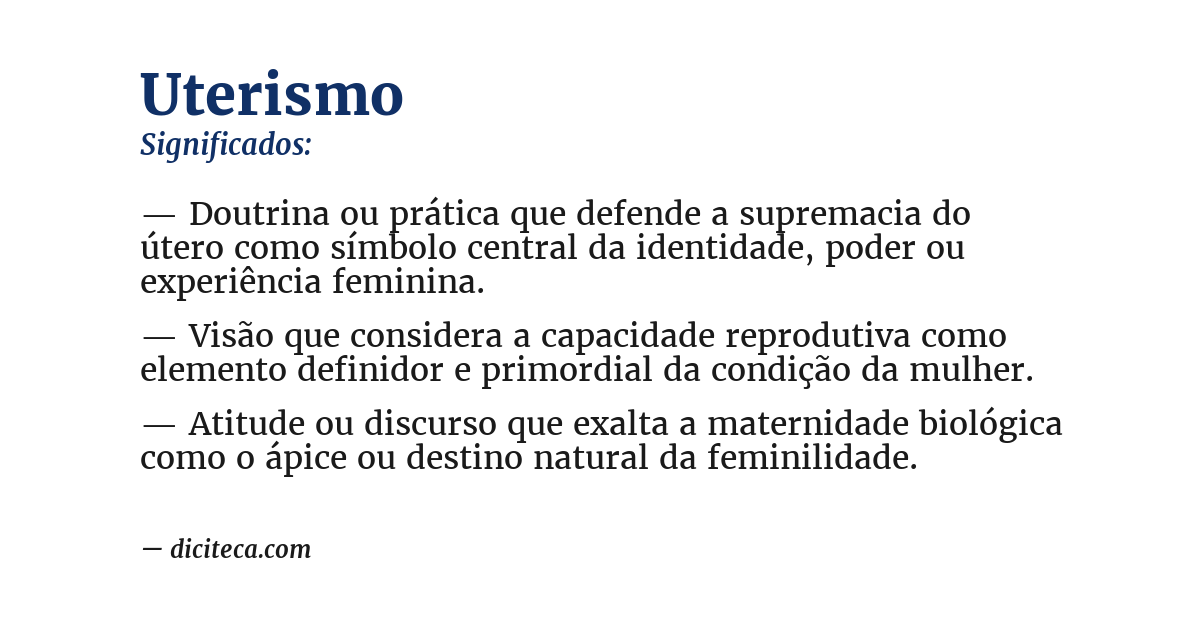 Significado de uterismo