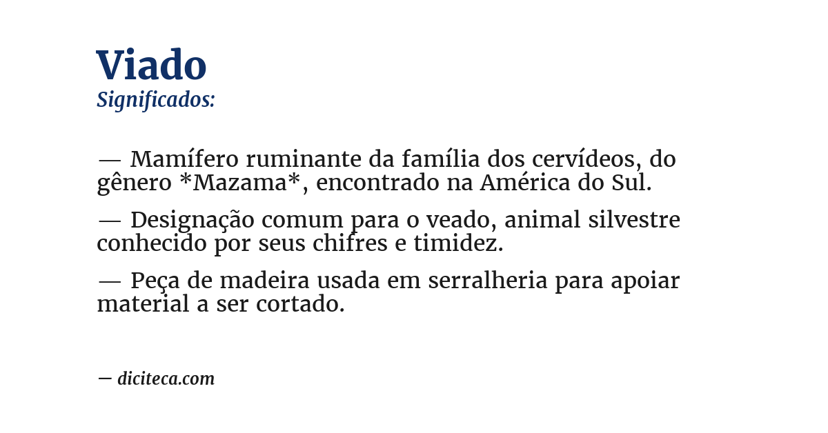 Significado de viado