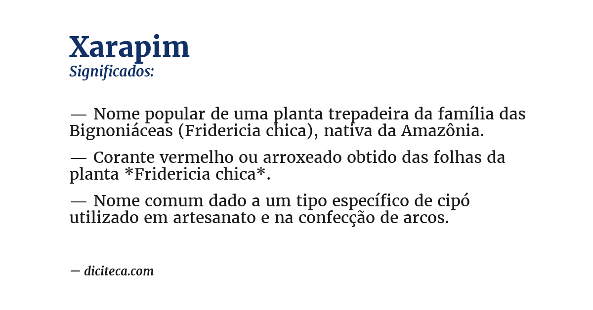 Significado de xarapim