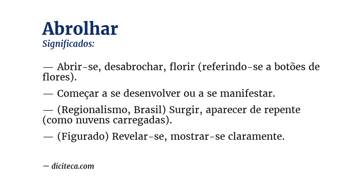 Significado de abrolhar