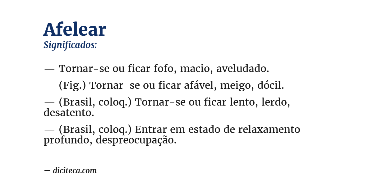 Significado de afelear