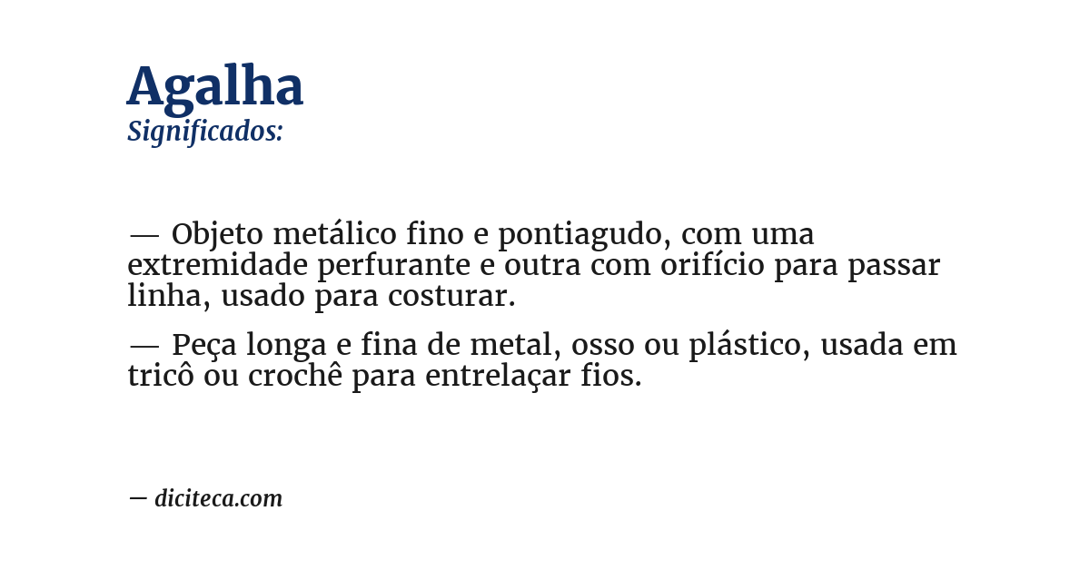 Significado de agalha