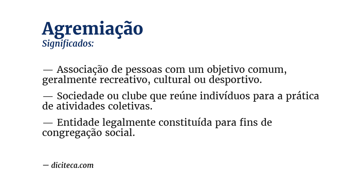Significado de agremiação
