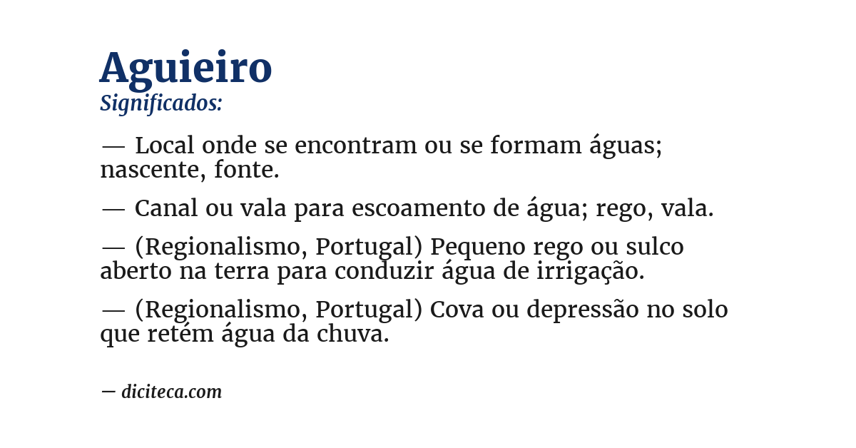 Significado de aguieiro