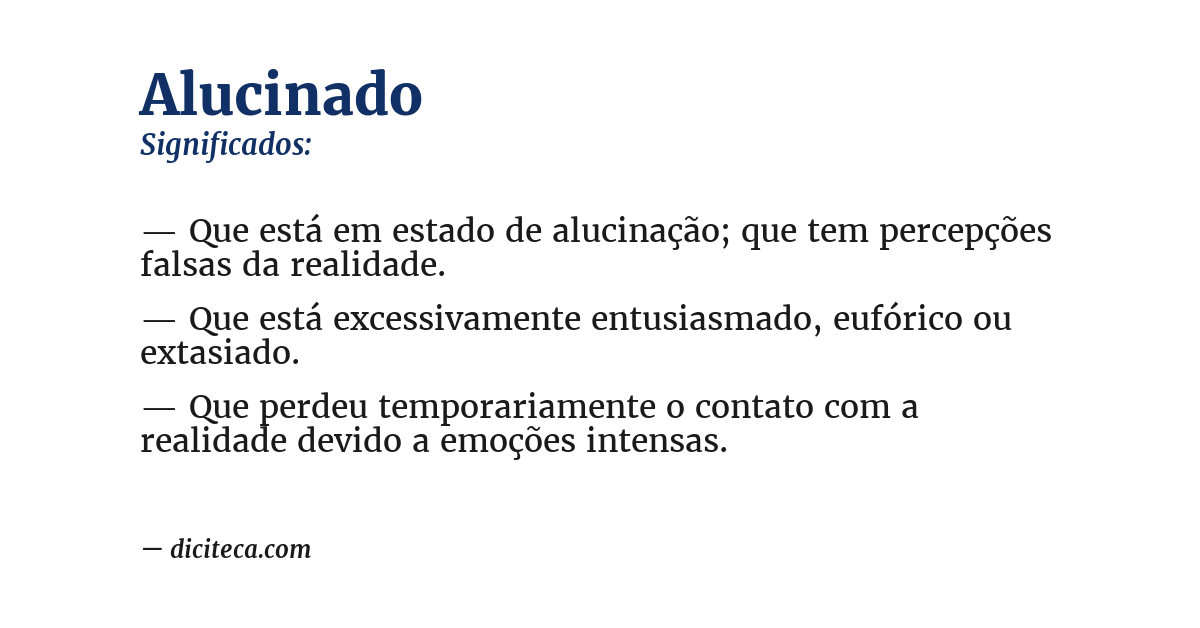 Significado de alucinado