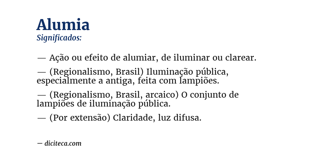 Significado de alumia