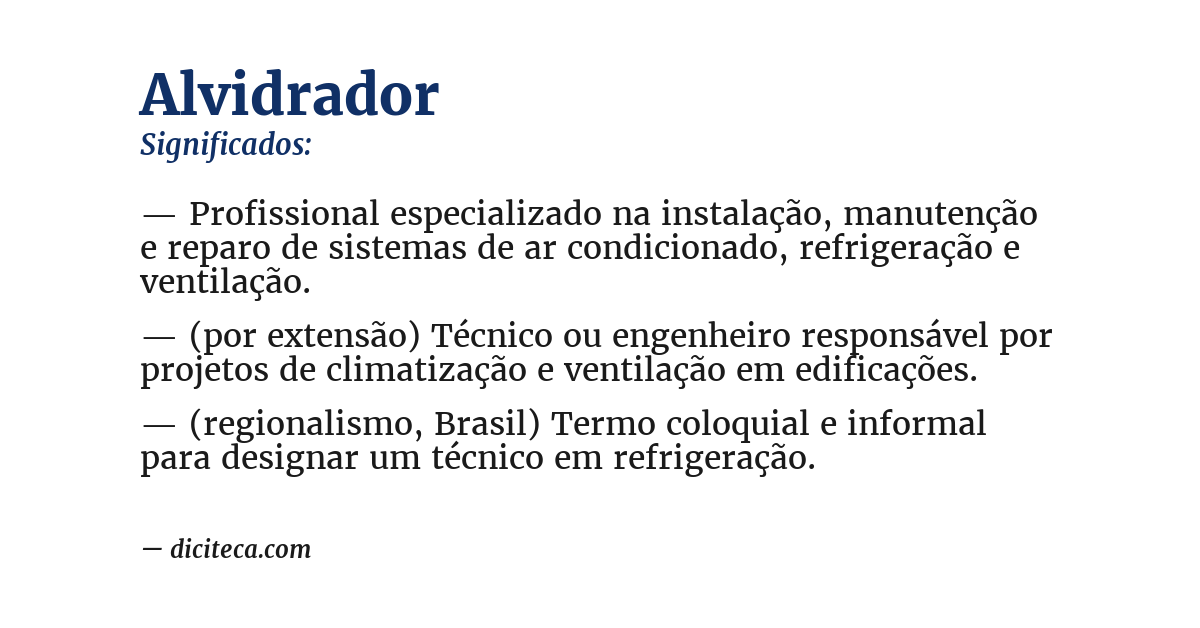 Significado de alvidrador
